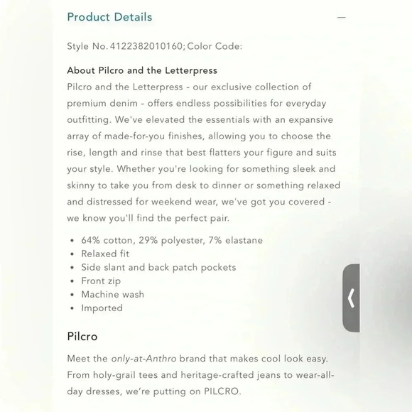 ANTHROPOLOGIE Pilcro Jogger Jeans Size 32 - Picture 4 of 16